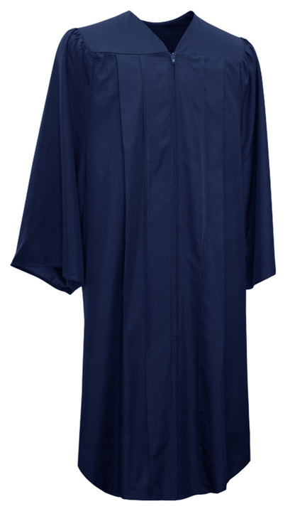 Matte Navy Blue Choir Robe - Church Choirs