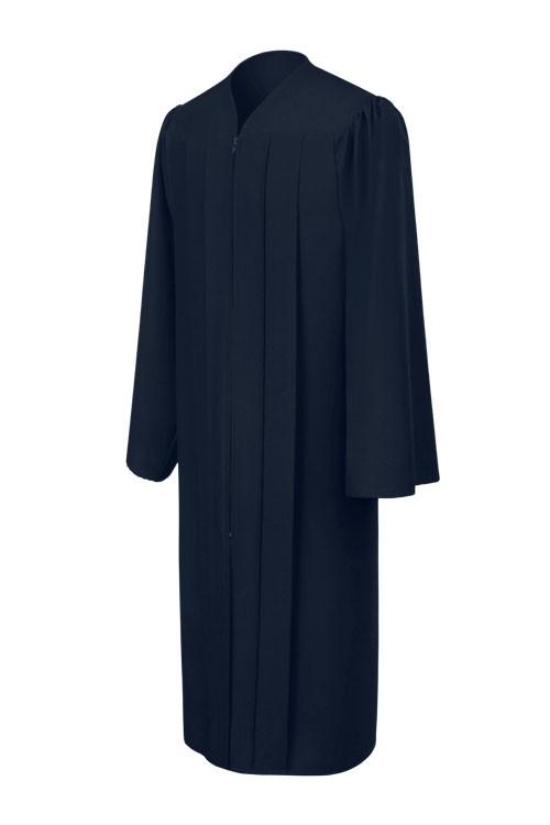 Matte Navy Blue Choir Robe - Church Choirs